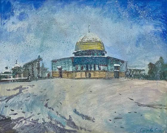 Купол мечети Аль-Акса под снегом — Бычкова Светлана Юрьевна